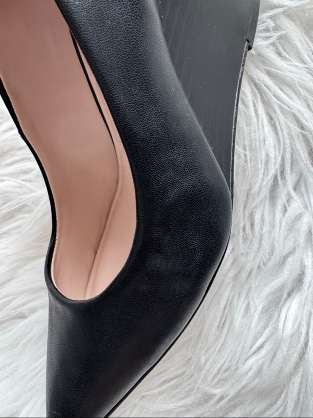 Mix No. 6 Black Pointed-Toe Wedge Pumps - Picture 7 of 8